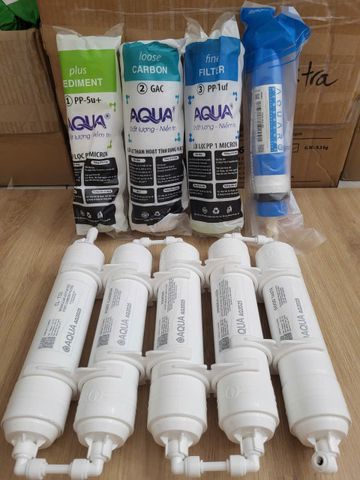 Bộ 9 Lõi Lọc Nước AQUA 123456789 - Giải pháp Lọc Sạch Vi Khuẩn, Mang Lại Nguồn Nước Trong Sạch và An Toàn Cho Gia Đình