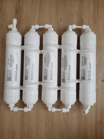 Combo 5 Lõi Lọc Chức Năng AQUA 56789 - GAC-T33, Post Carbon, Maifan, Mineral, Nano Silver - Thay Thế Máy Lọc Nước RO Chính Hãng