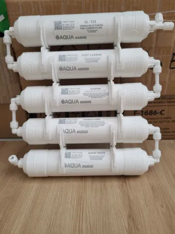 Combo 5 Lõi Lọc Chức Năng AQUA 56789 - GAC-T33, Post Carbon, Maifan, Mineral, Nano Silver - Thay Thế Máy Lọc Nước RO Chính Hãng