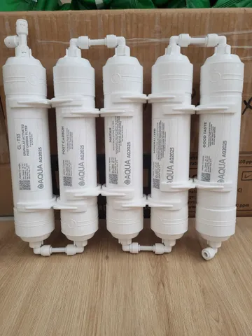 Combo 5 Lõi Lọc Chức Năng AQUA 56789 - GAC-T33, Post Carbon, Maifan, Mineral, Nano Silver - Thay Thế Máy Lọc Nước RO Chính Hãng