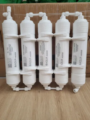 Combo 5 Lõi Lọc Chức Năng AQUA 56789 - GAC-T33, Post Carbon, Maifan, Mineral, Nano Silver - Thay Thế Máy Lọc Nước RO Chính Hãng