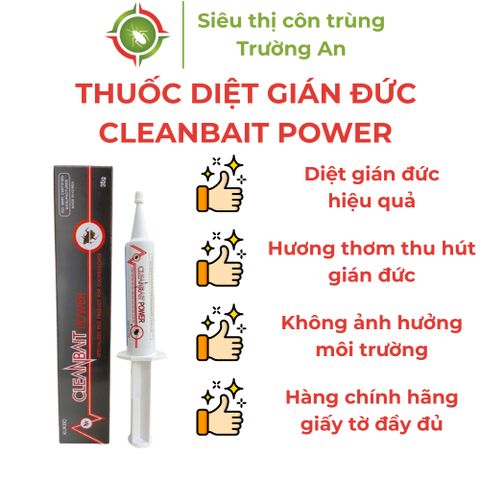 Thuốc diệt gián đức chuyên dụng CLEANBAIT POWER dạng gel tuýp 35g xuất xứ Hàn Quốc