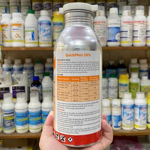 Thuốc xông mọt nông sản QUICKPHOS 56% tiêu diệt mọt gạo, lúa, thóc xuất xứ Ấn Độ chai 334 viên 3g