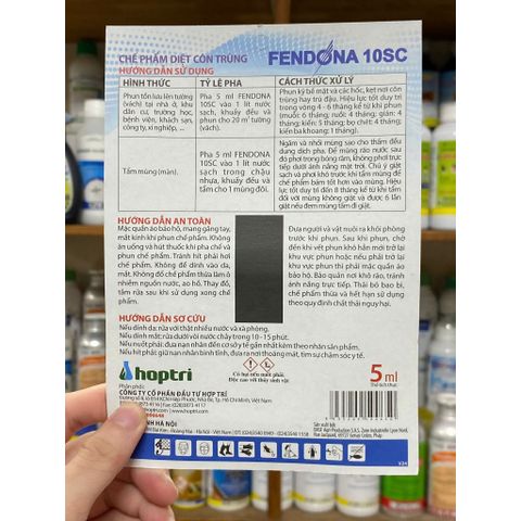 Thuốc diệt muỗi FENDONA diệt muỗi hiệu quả tồn lưu lâu hàng BASF (Đức) gói 5ml