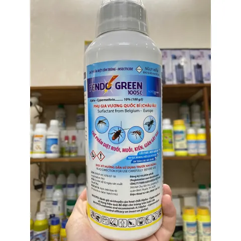 Thuốc diệt rệp giường FENDO GREEN 100 SC phụ gia từ vương quốc Bỉ xuất xứ Việt Nam chai 1 lít