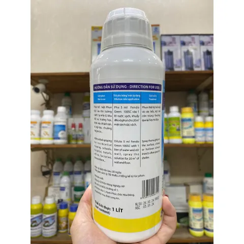 Thuốc diệt rệp giường FENDO GREEN 100 SC phụ gia từ vương quốc Bỉ xuất xứ Việt Nam chai 1 lít
