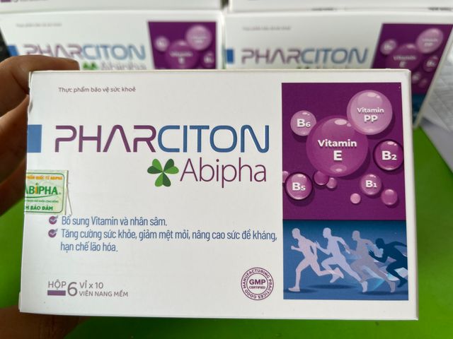 PHARCITON Abipha,viên uống bổ sung vitamin và nhân sâm cho cơ thể,hộp 60viên