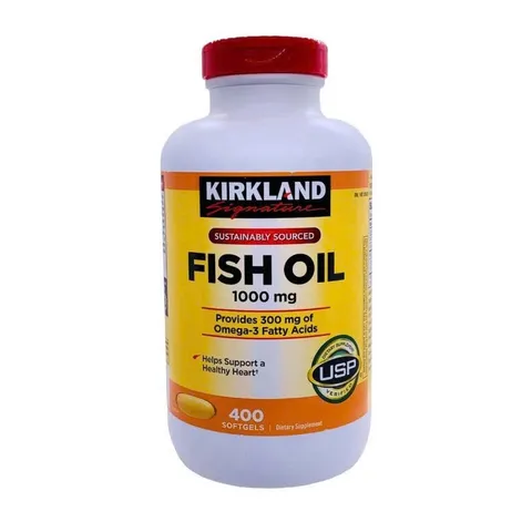 Viên Dầu Cá Omega 3 Kirkland Signature 1000mg 400 Viên Mỹ