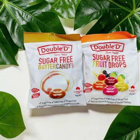 DOUBLE'D Candy 90g Kẹo Dẻo Không Đường Đóng Gói Từng Viên
