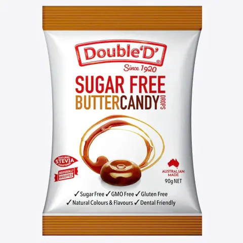DOUBLE'D Candy 90g Kẹo Dẻo Không Đường Đóng Gói Từng Viên