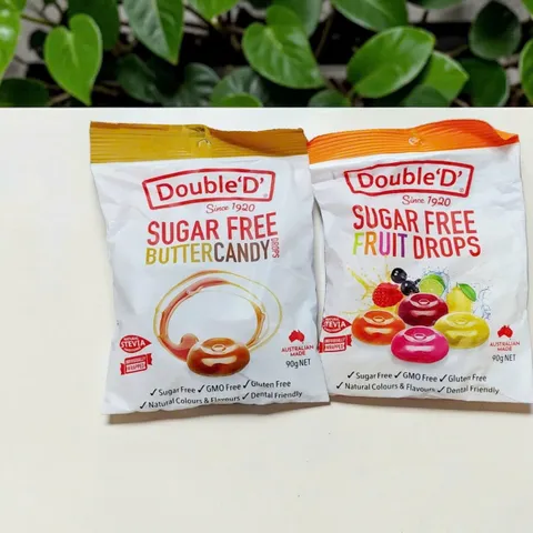 DOUBLE'D Gluten Free Candy 90g Kẹo Không Gluten Vị Bơ Trái Cây