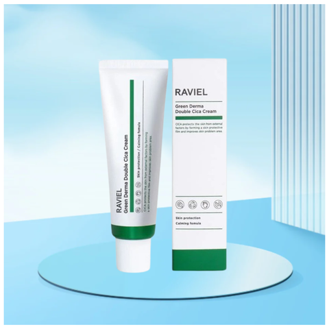 Kem làm dịu và phục hồi da mụn, da kích ứng Raviel Green Derma Cận Date (HSD:31/10/2026)