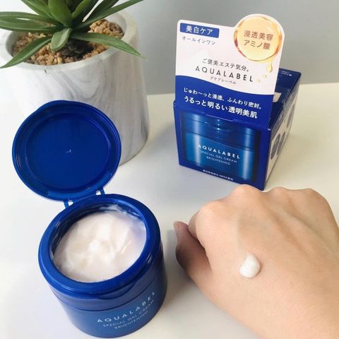 Kem Dưỡng Trắng Da Shiseido Aqualabel Special Gel White 90g Nhật Bản Chính Hãng | Dưỡng Sáng Da, Cấp Ẩm & Hỗ Trợ Mờ Đốm Nâu