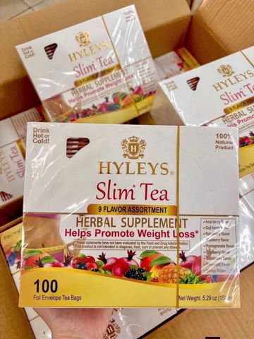 100 gói trà thảo mộc Hyley's Slim Tea 9 Flavor Assortment Mỹ