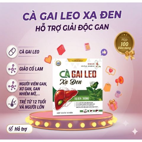 Viên Uống Mát Gan Cà Gai Leo Xạ Đen- Hộp 100 Viên