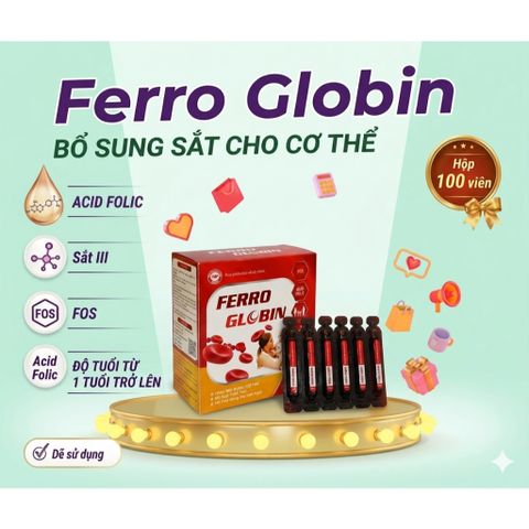Ferro Globin Bổ Sung Sắt Cho Cơ Thể- Hộp 20 Ống