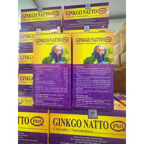 Viên Uống Bổ Não Ginkgo Natto Plus- Hộp 100 Viên Nang Mềm