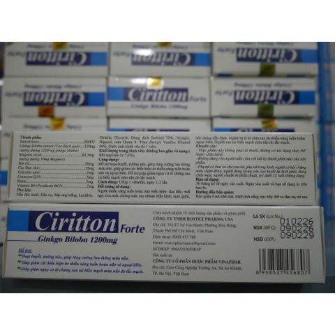 Viên uống Bổ Não CIRITTON- Hộp 30 Viên