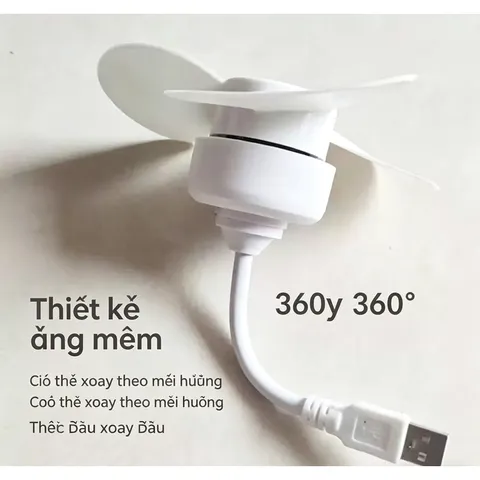 Quạt USB mini, ổ cắm USB, nhỏ gọn thích hợp cắm máy tính, sạc dự phòng