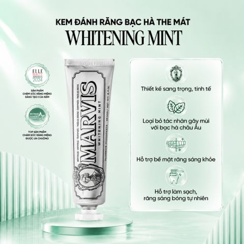 Kem Đánh Răng Marvis – kem đánh răng giúp hơi thở thơm mát, hỗ trợ trắng răng, sạch miệng, ngừa mảng bám
