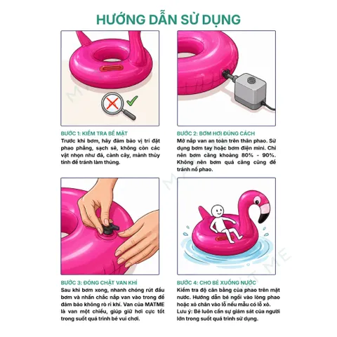 Phao Bơi Trẻ Em Hình Thú Dễ Thương, Phao Bơi Trẻ Em Chống Lật Xỏ Chân An Toàn