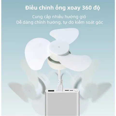 Quạt USB mini, ổ cắm USB, nhỏ gọn thích hợp cắm máy tính, sạc dự phòng