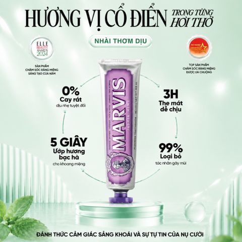 Kem Đánh Răng Marvis – kem đánh răng giúp hơi thở thơm mát, hỗ trợ trắng răng, sạch miệng, ngừa mảng bám