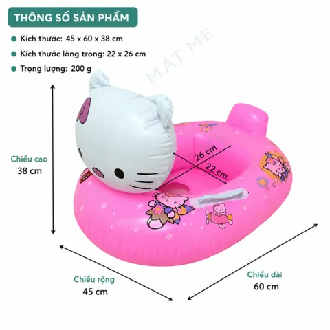Phao Bơi Trẻ Em Hình Thú Dễ Thương, Phao Bơi Trẻ Em Chống Lật Xỏ Chân An Toàn