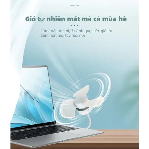 Quạt USB mini, ổ cắm USB, nhỏ gọn thích hợp cắm máy tính, sạc dự phòng