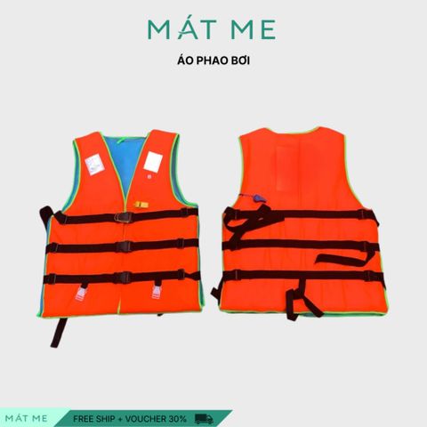 Áo phao cứu sinh người lớn & trẻ em, áo phao bơi nổi, dây khóa an toàn điều chỉnh đủ các size