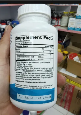 60 viên / 120 viên 1280mg Nordic Naturals Ultimate Omega 60 viên - Omega-3 hàm lượng cao hỗ trợ tim mạch và não bộ
