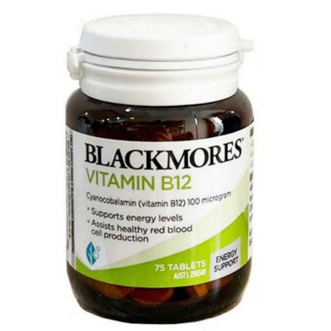 Viên uống Blackmores Vitamin B12 100 mcg - Hỗ Trợ Sức Khỏe Hệ Thần Kinh - Giảm Mệt Mỏi - Tăng Cường Năng Lượng - Hữu Ích cho Người Ăn Chay - SP Chuẩn Úc