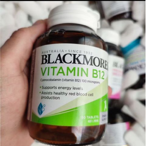Viên uống Blackmores Vitamin B12 100 mcg - Hỗ Trợ Sức Khỏe Hệ Thần Kinh - Giảm Mệt Mỏi - Tăng Cường Năng Lượng - Hữu Ích cho Người Ăn Chay - SP Chuẩn Úc