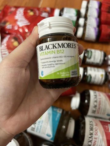 Viên uống Blackmores Vitamin B12 100 mcg - Hỗ Trợ Sức Khỏe Hệ Thần Kinh - Giảm Mệt Mỏi - Tăng Cường Năng Lượng - Hữu Ích cho Người Ăn Chay - SP Chuẩn Úc