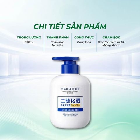 Dầu Gội Thảo Mộc Maigoolé 300ml – Làm Sạch Da Đầu, Chăm Sóc Tóc Mềm Mượt, Hương Thảo Mộc Dịu Nhẹ