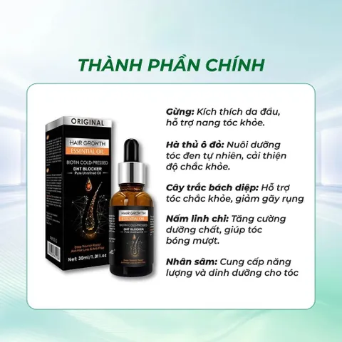 Serum DHT Blocker Biotin Original – Tinh Chất Dưỡng Tóc Thảo Mộc, Chăm Sóc Da Đầu Và Tóc Mềm Mượt
