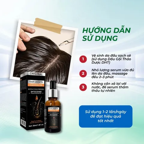 Serum DHT Blocker Biotin Original – Tinh Chất Dưỡng Tóc Thảo Mộc, Chăm Sóc Da Đầu Và Tóc Mềm Mượt