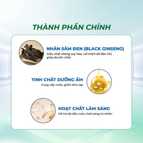 Serum Black Ginseng 30ml Tinh Chất Nhân Sâm Đen Dưỡng Ẩm, Hỗ Trợ Làm Sáng Da, Cải Thiện Độ Đàn Hồi Cho Da