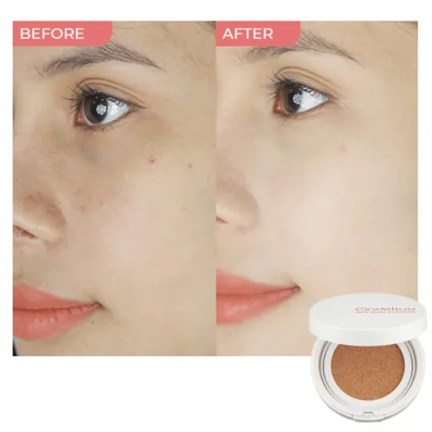 Phấn nước dưỡng trắng , căng bóng tự nhiên CINDELLUX SKIN NUDE CUSHION SPF 50 PA+++ Cận Date (HSD:19/12/2026)