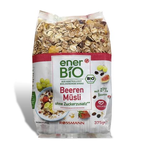 Yến mạch mix trái cây hữu cơ EnerBio Đức 375g
