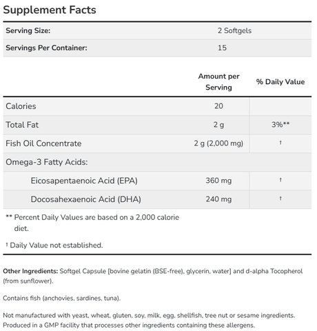 Viên Uống Dầu Cá Omega 3 NOW Hỗ Trợ Sức Khỏe Tim Mạch Cải Thiện Não Bộ Thị Lực Xương Khớp - YoungFit