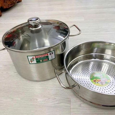Nồi Hấp 2 Tầng Inox Cao cấp Tithafac 20cm