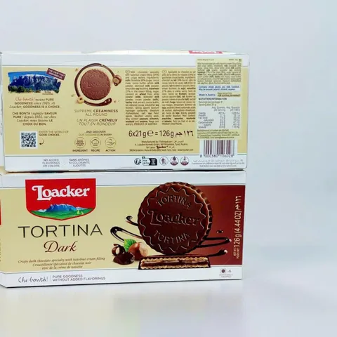 Loacker Tortina 126g Set Bánh Xốp Hạt Phỉ Hazelnut Và Chocolate