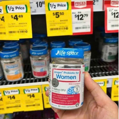 Men Vi Sinh Life•Space Urogen™ Probiotic for Women with Cranberry 40 viên - S/P Chuẩn Úc