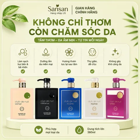 Sữa Tắm Nước Hoa Armaf Club De Nuit 360ml Chính Hãng | Thơm Lâu Dưỡng Ẩm Da