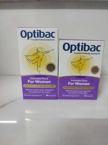Men Vi Sinh Optibac Intimate Flora for Women [Optibac Tím] 30 & 90 viên - S/P Chuẩn UK