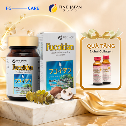Viên Uống Fucoidan Fine Japan 30 Viên - Hỗ Trợ Tăng Cường Sức Khỏe và Miễn Dịch - Tảo Mekabu & Nấm Agaricus Nhật Bản