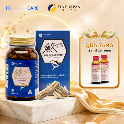 Viên Uống Sụn Vi Nhật Bản Fine Japan Shark Cartilage 520 Viên - Tăng Cường Sức Khỏe Xương Khớp, Giảm Đau Nhức, Dễ Dàng Hấp Thụ