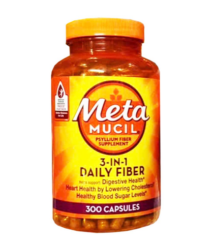 Viên uống bổ sung chất xơ Metamucil 3 in 1 Fiber 300 Capsules USA