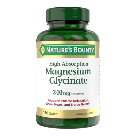 Magie Glycinate 240 mg Nature's Bounty - Hỗ trợ sức khỏe tim mạch cho giấc ngủ sâu, giảm stress, sản xuất tại Mỹ